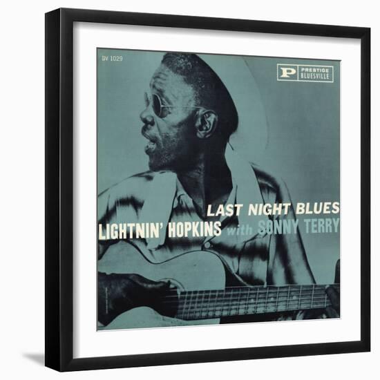 Lightnin' Hopkins - Last Night Blues-null-Framed Art Print