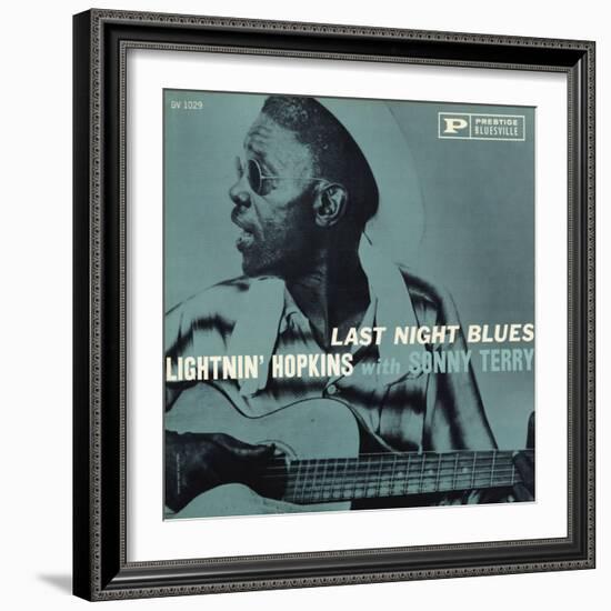 Lightnin' Hopkins - Last Night Blues--Framed Art Print