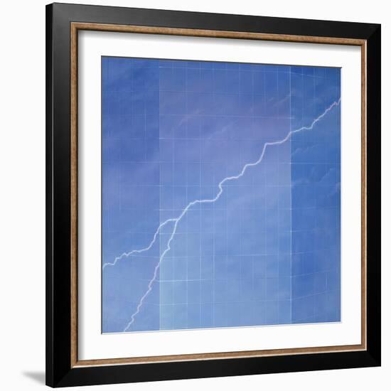 Lightning across Glass Building-Lincoln Seligman-Framed Giclee Print