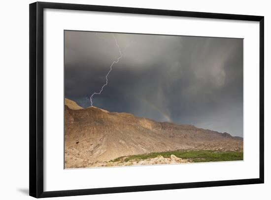 Lightning at Boquillas Canyon in Big Bend National Park.-Larry Ditto-Framed Photographic Print