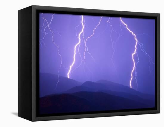 Lightning Bolts-Warren Faidley-Framed Premier Image Canvas