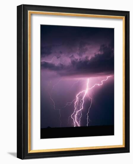Lightning Bolts-Warren Faidley-Framed Photographic Print