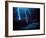 Lightning During a Storm over Snowy Mountains-null-Framed Photo