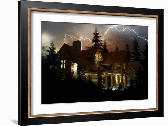 Lightning Home Protection-duallogic-Framed Art Print