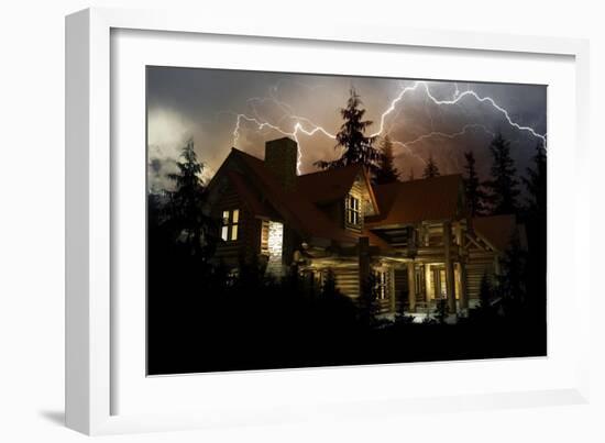 Lightning Home Protection-duallogic-Framed Art Print