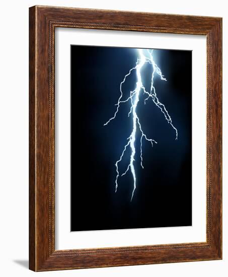 Lightning Illustration-norph-Framed Art Print