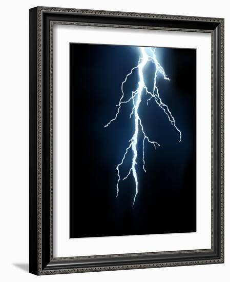 Lightning Illustration-norph-Framed Art Print