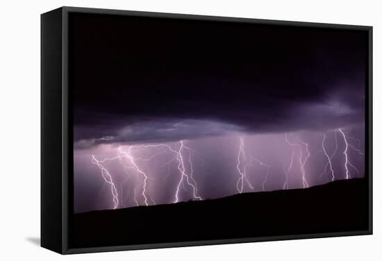 Lightning In New Mexico, USA-Keith Kent-Framed Premier Image Canvas