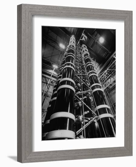 Lightning Maker is This 44 Foot High Generator, Creating Artificial Lightning-Andreas Feininger-Framed Photographic Print