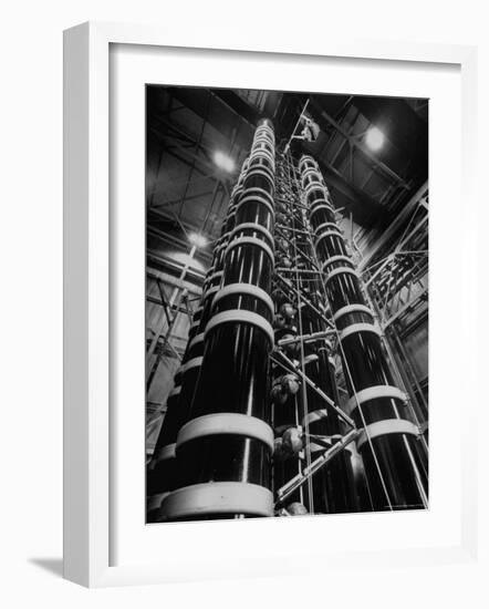 Lightning Maker is This 44 Foot High Generator, Creating Artificial Lightning-Andreas Feininger-Framed Photographic Print