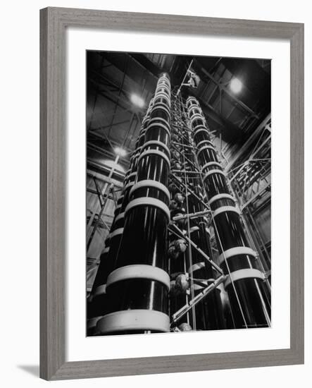 Lightning Maker is This 44 Foot High Generator, Creating Artificial Lightning-Andreas Feininger-Framed Photographic Print