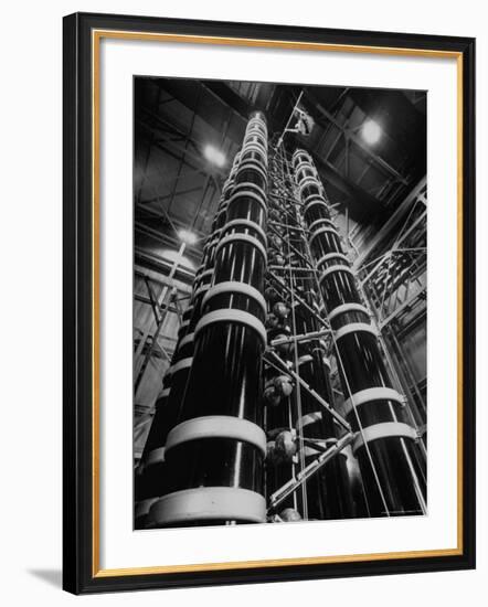 Lightning Maker is This 44 Foot High Generator, Creating Artificial Lightning-Andreas Feininger-Framed Photographic Print