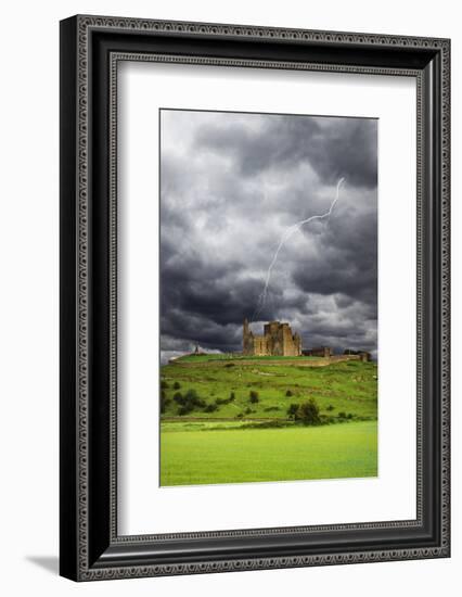 Lightning over Ruins of the Rock of Cashel, Tipperary County, Ireland-Jaynes Gallery-Framed Photographic Print