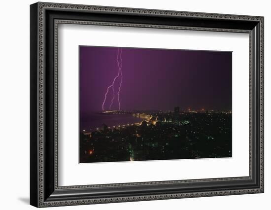 Lightning Storm in Havana Cuba-DLILLC-Framed Photographic Print