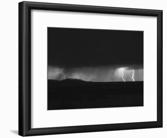 Lightning Storm over Northern New Mexico Plains-Stocktrek Images-Framed Photographic Print