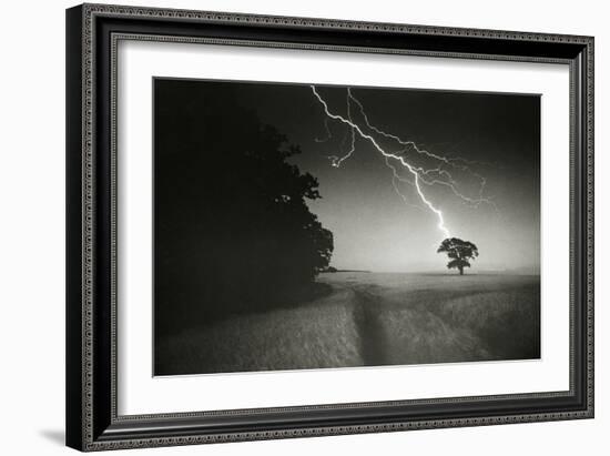 Lightning Striking a Tree-null-Framed Photographic Print