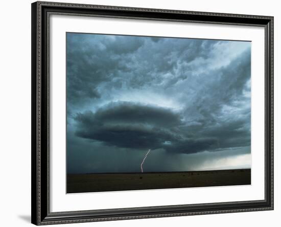 Lightning Striking the Ground-Layne Kennedy-Framed Photographic Print