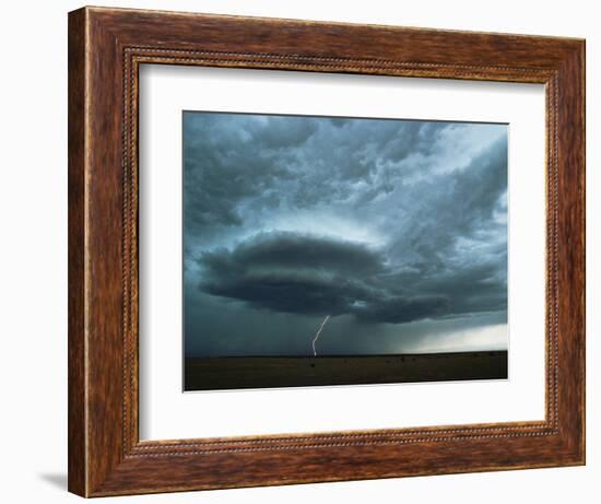 Lightning Striking the Ground-Layne Kennedy-Framed Photographic Print