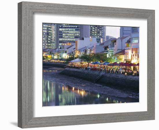 Lights and Reflections, Boat Quay, Singapore-Charcrit Boonsom-Framed Photographic Print