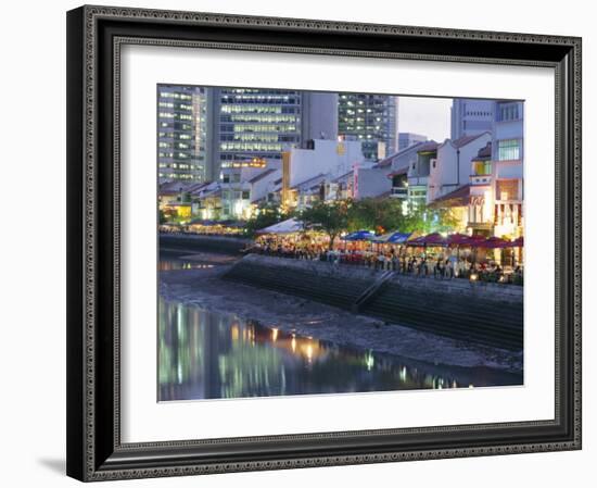 Lights and Reflections, Boat Quay, Singapore-Charcrit Boonsom-Framed Photographic Print