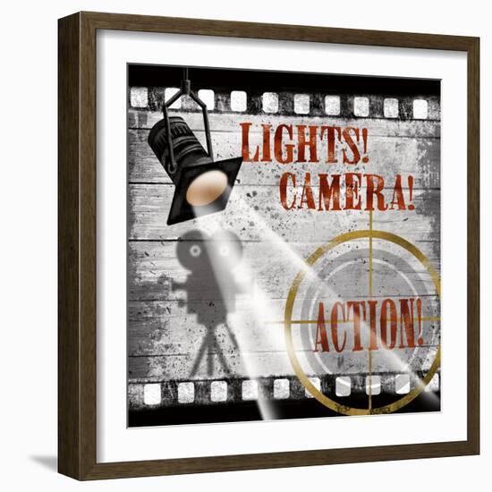 Lights! Camera! Action!-Conrad Knutsen-Framed Art Print