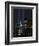 Lights from the Former World Trade Center Site Can be Seen on Both Sides of the Statue of Liberty-null-Framed Photographic Print