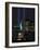 Lights from the Former World Trade Center Site Can be Seen on Both Sides of the Statue of Liberty-null-Framed Photographic Print