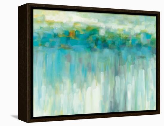 Lights on the Beach-Karen Lorena Parker-Framed Stretched Canvas