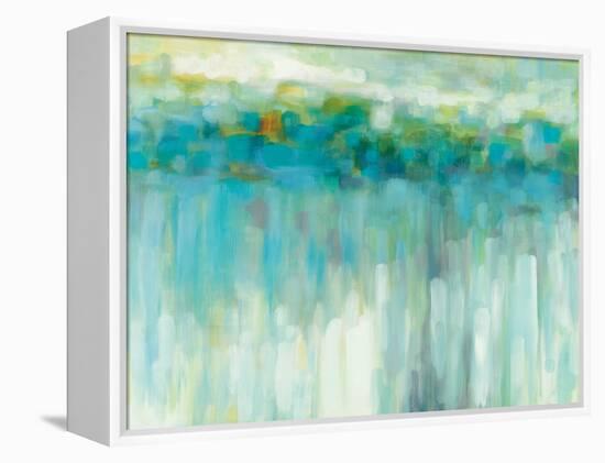 Lights on the Beach-Karen Lorena Parker-Framed Stretched Canvas