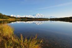 Denali Mountain and Reflection Pond-lijuan-Photographic Print