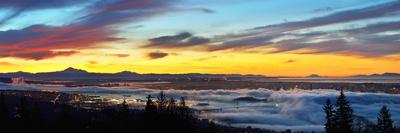 Vancouver Panoramic Cityscapes at Sunrise-lijuan-Photographic Print