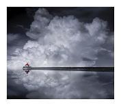Cloud Desending-Like He-Framed Photographic Print