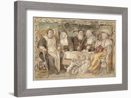 Like to Like (Gelyck By Gelyck), 1640/45-Jacob Jordaens-Framed Giclee Print