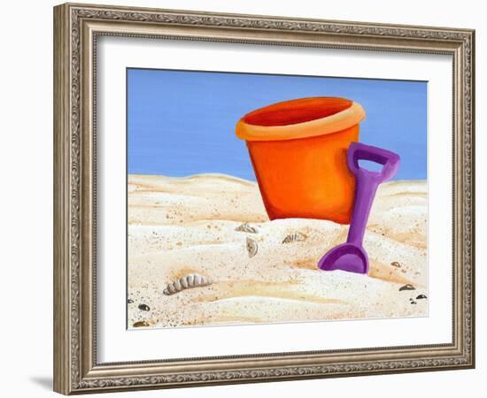 Lil Beach Bucket-Cindy Thornton-Framed Art Print