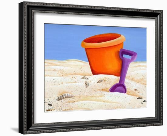 Lil Beach Bucket-Cindy Thornton-Framed Art Print