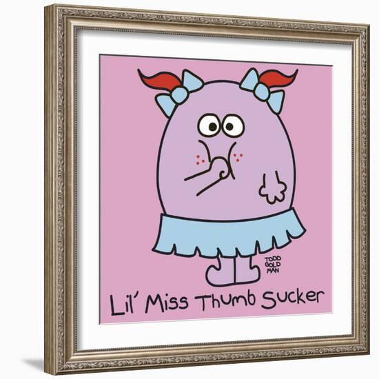 Lil Miss Thumb Sucker-Todd Goldman-Framed Giclee Print