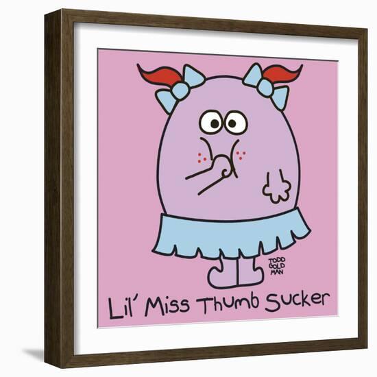 Lil Miss Thumb Sucker-Todd Goldman-Framed Giclee Print