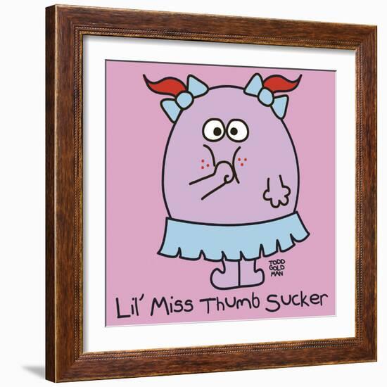 Lil Miss Thumb Sucker-Todd Goldman-Framed Giclee Print