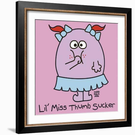 Lil Miss Thumb Sucker-Todd Goldman-Framed Giclee Print