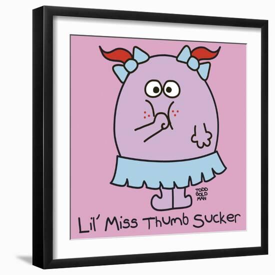 Lil Miss Thumb Sucker-Todd Goldman-Framed Giclee Print