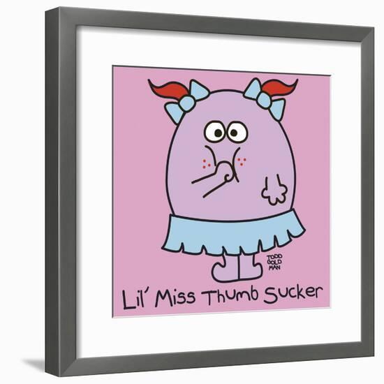 Lil Miss Thumb Sucker-Todd Goldman-Framed Giclee Print