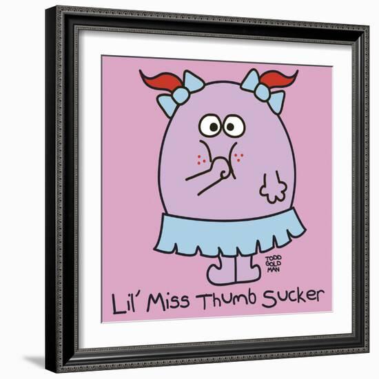 Lil Miss Thumb Sucker-Todd Goldman-Framed Giclee Print