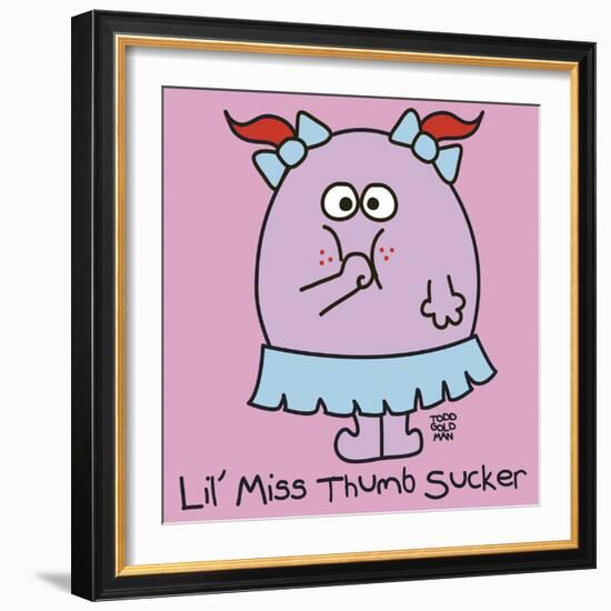 Lil Miss Thumb Sucker-Todd Goldman-Framed Giclee Print