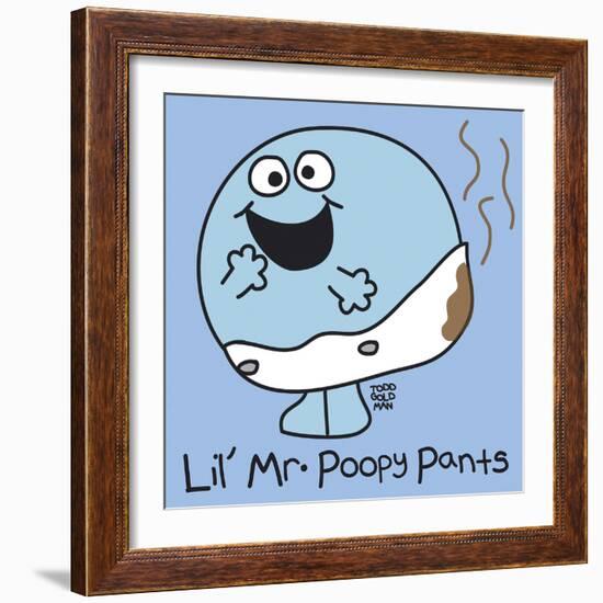 Lil Mr Poopy Pants-Todd Goldman-Framed Giclee Print