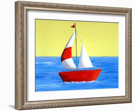 Lil Sailboat-Cindy Thornton-Framed Art Print