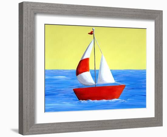 Lil Sailboat-Cindy Thornton-Framed Art Print