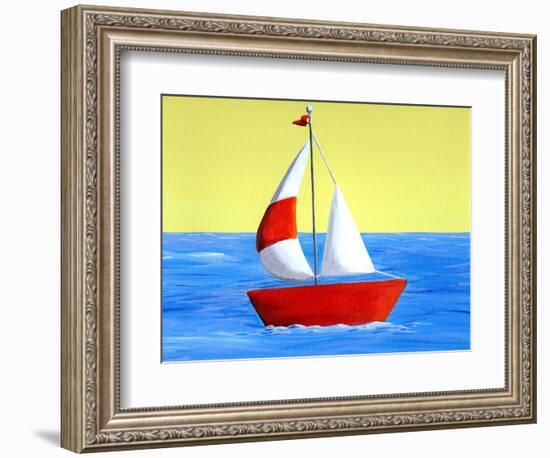 Lil Sailboat-Cindy Thornton-Framed Art Print