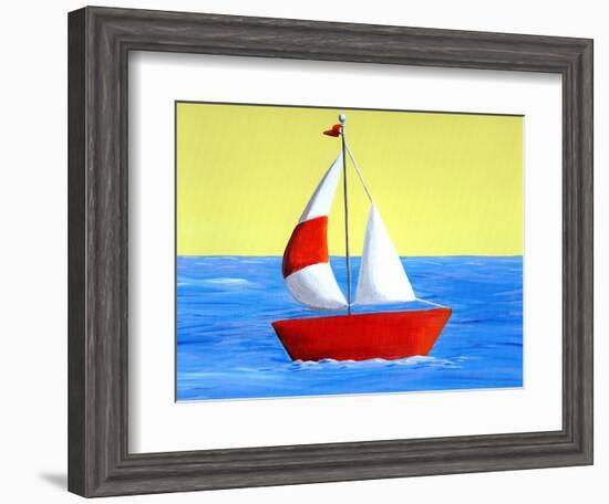 Lil Sailboat-Cindy Thornton-Framed Art Print