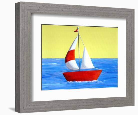 Lil Sailboat-Cindy Thornton-Framed Art Print