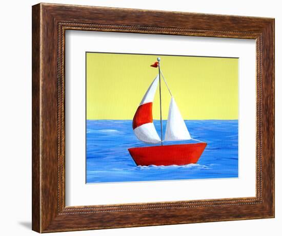 Lil Sailboat-Cindy Thornton-Framed Art Print